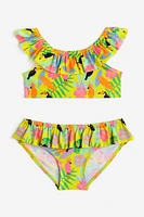 Patterned Ruffled Bikini