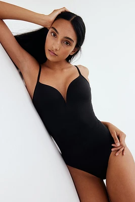 Seamless Light Shape Push-up Thong Bodysuit