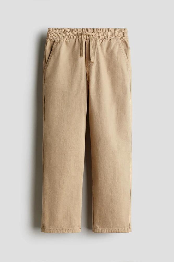 Pantalon ample en sergé de coton