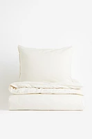 Linen-blend Twin Duvet Cover Set