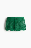 Crochet-Look Beach Shorts