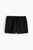 Linen-blend Pull-on Shorts