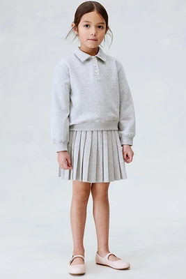 Fine-knit Cotton Skirt