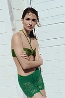 Crochet-Look Beach Shorts