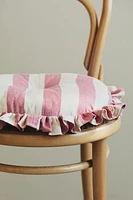 Ruffle-Trimmed Cotton Seat Cushion