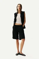Linen-Blend Vest