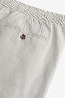 Regular Fit Linen-blend Shorts