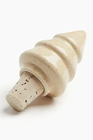 Stoneware and Cork Bottle Stopper