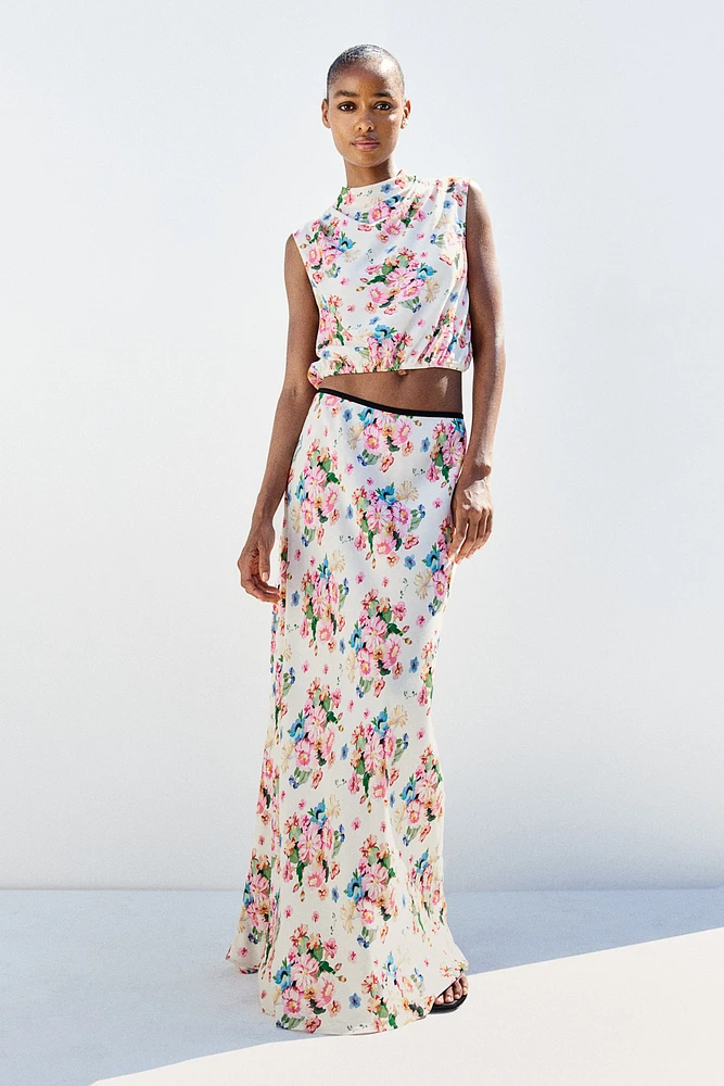 Crêpe Maxi Skirt