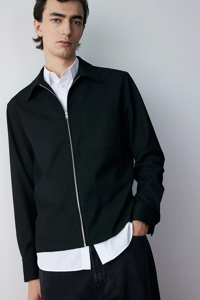 Regular-Fit Twill Overshirt