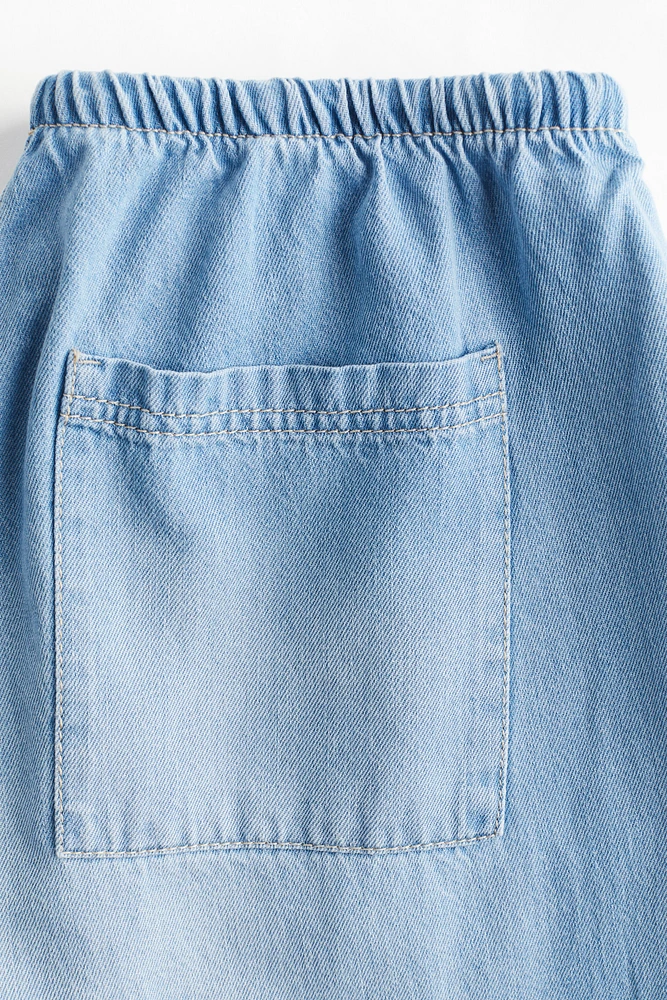 Pantalon en denim avec cordon de serrage