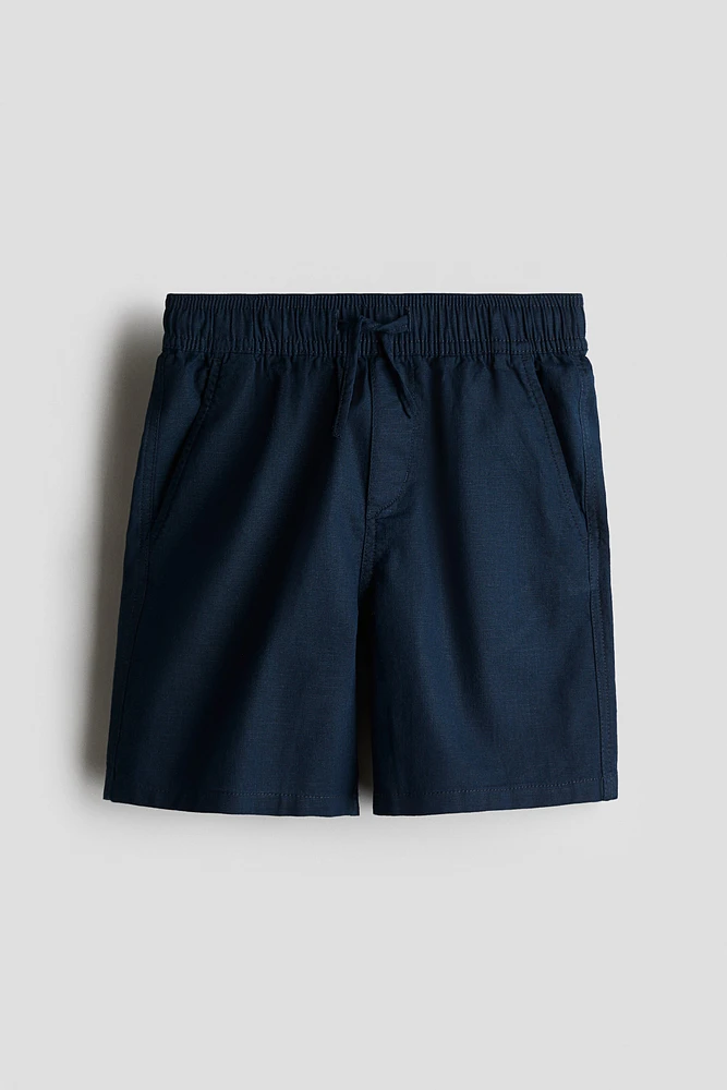 Linen-Blend Shorts