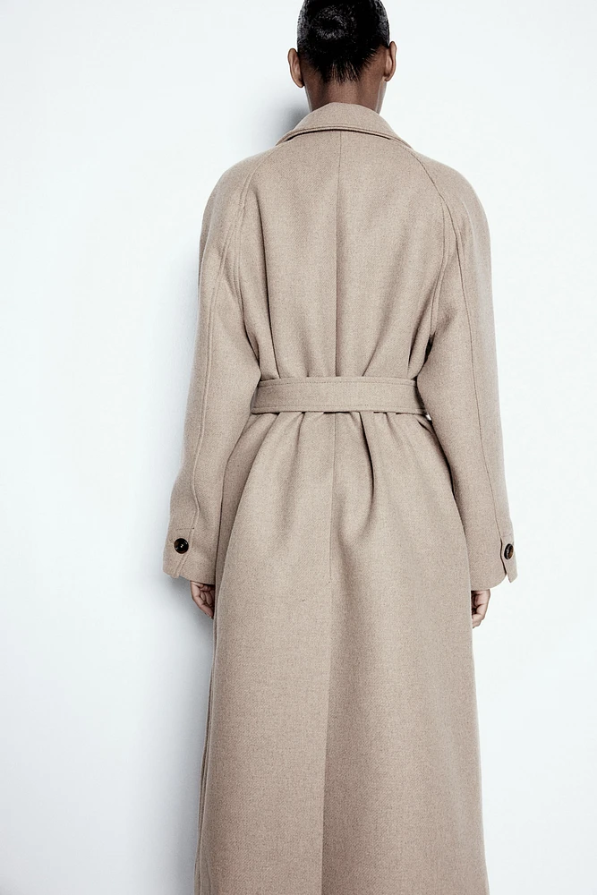 Wool-Blend Maxi Coat