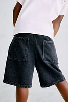Knee-length Denim Shorts