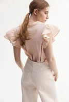 Blouse with Eyelet Embroidery