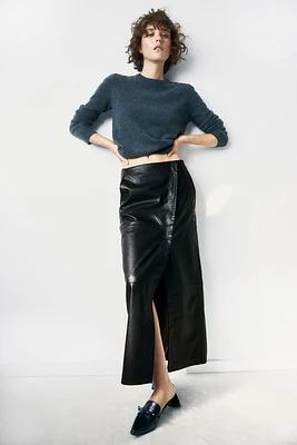 Coated wrap skirt