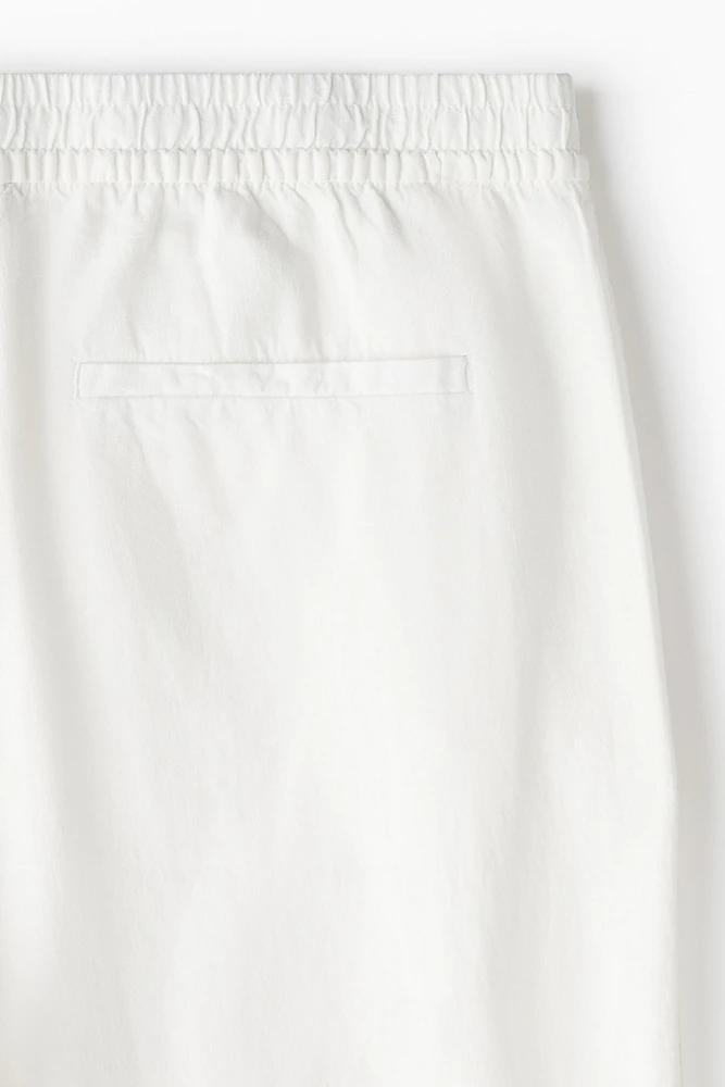 Regular-Fit Linen-Blend Pants