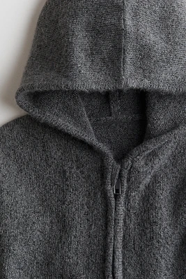 Hooded Cardigan with Zipper