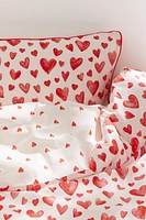 Heart-patterned Twin Duvet Cover Set