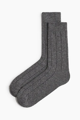 Rib-Knit Socks
