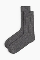 Rib-Knit Socks