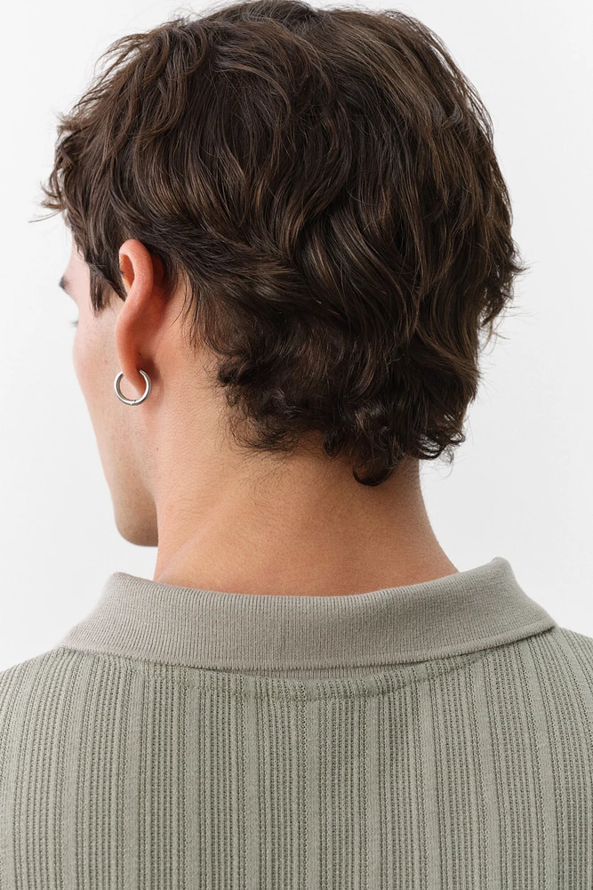 Slim-Fit Textured Jersey Polo Shirt