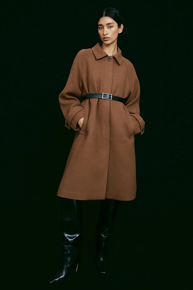 Knee-length coat