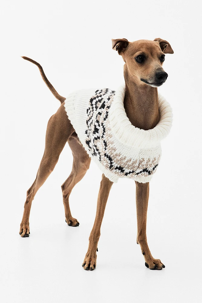 Jacquard-Knit Dog Sweater