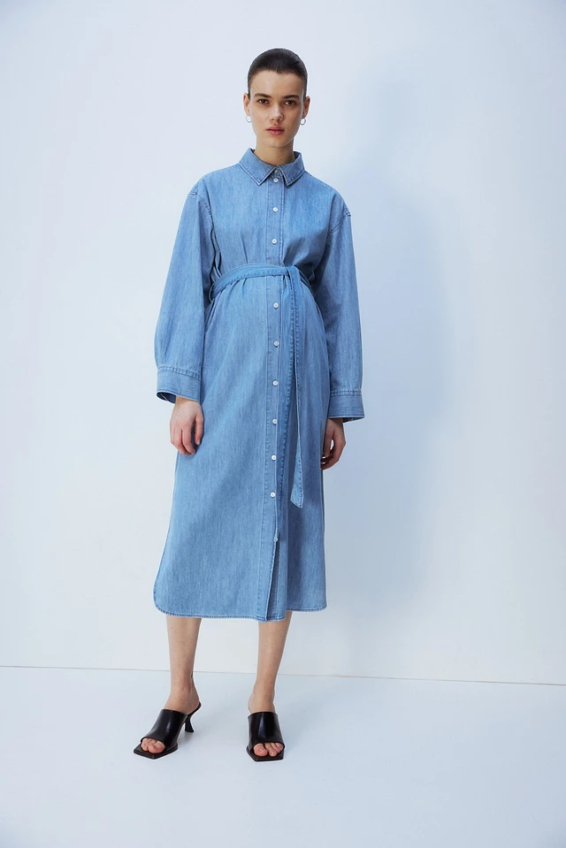 H&M MAMA Before & After Denim Shirt Dress | Pacific City