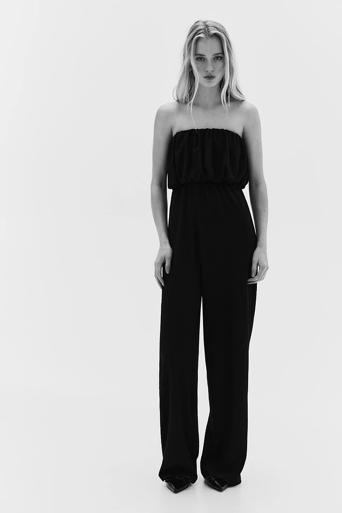 Ribbed Bandeau Jumpsuit