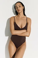 Seamless Padded-Cup Thong Bodysuit