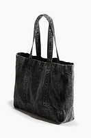 Washed-Look Denim Shopper