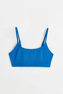 Non-padded Ribbed Bra Top