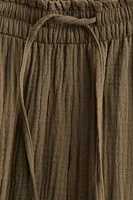 MAMA Wide-Leg Muslin Pants