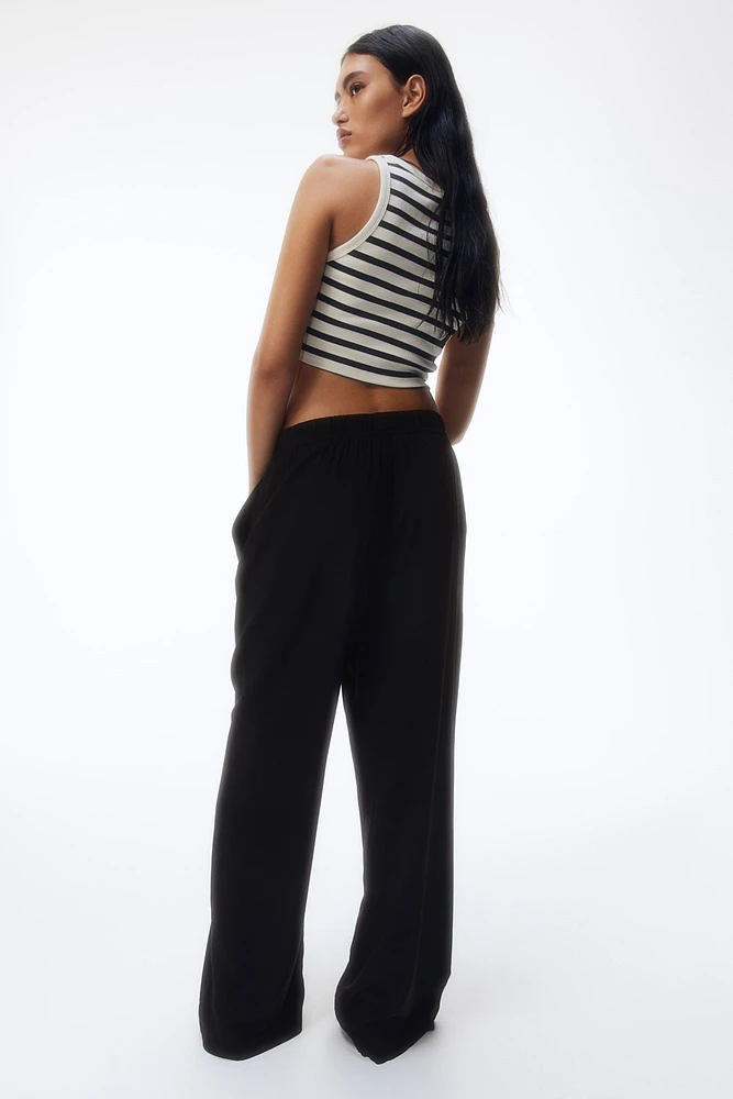 Pantalon en viscose avec cordon de serrage