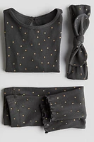 3-piece Ribbed Cotton Set