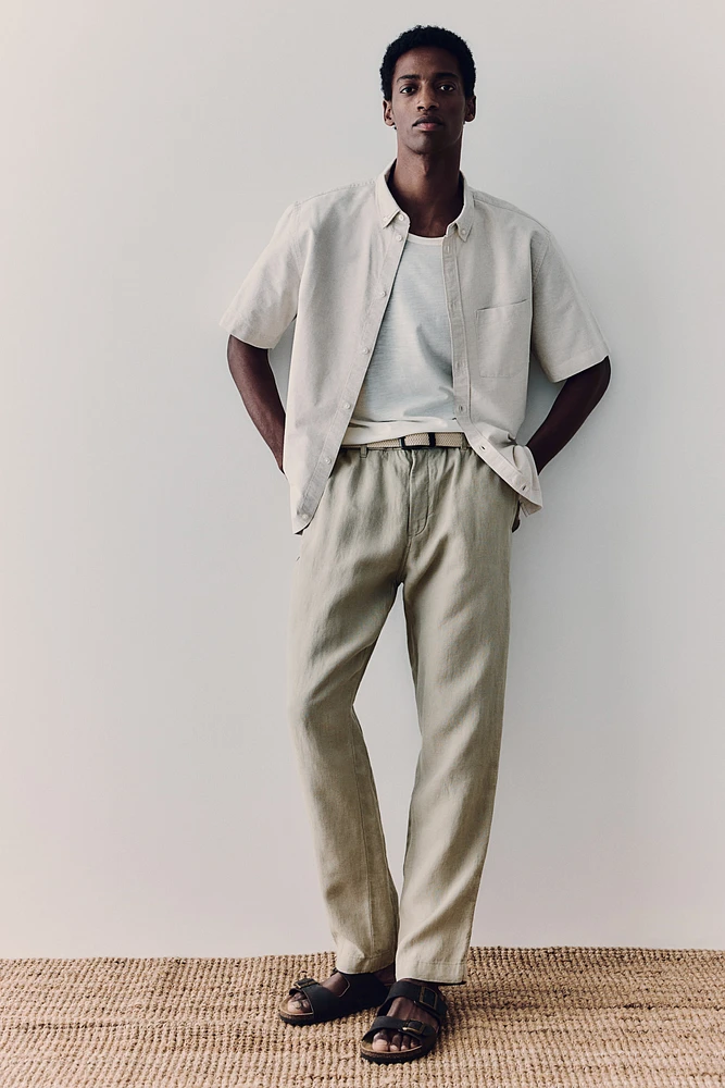 Regular Fit Linen Pants