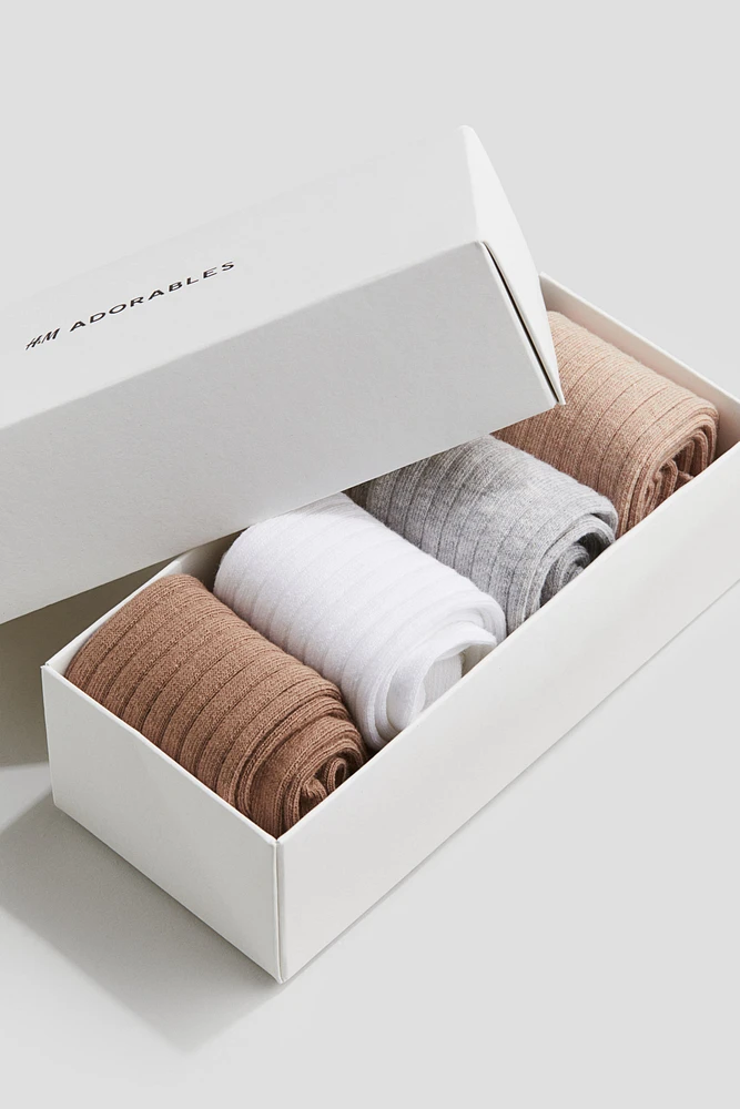 4-pack Rib-Knit Socks