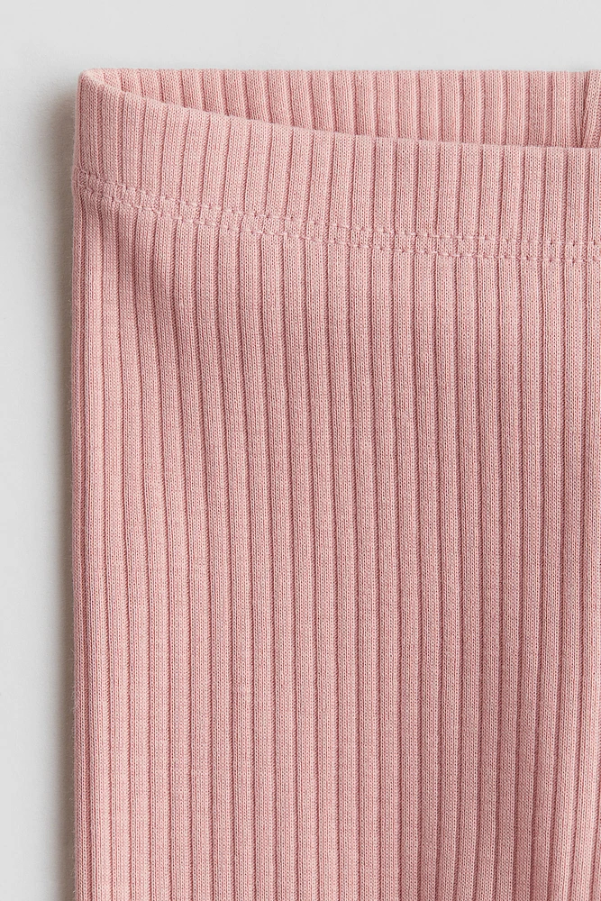 Ribbed Cotton Leggings