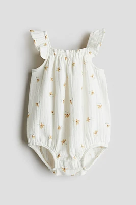 Patterned Muslin Romper Suit