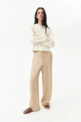 Linen-Blend Pants