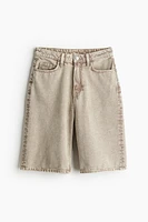 Bermuda Baggy High Denim Shorts