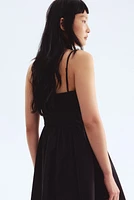 Cotton Dress with Flared Skirt