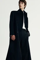 Double-Breasted Wool-Blend Coat