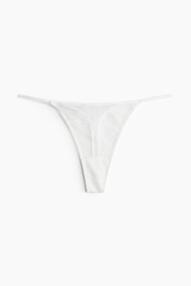 Lot de 5 culottes-ficelles Tanga en dentelle