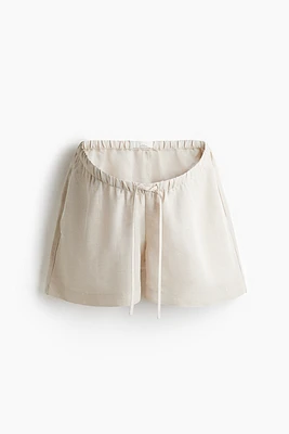MAMA Before & After Linen-Blend Shorts