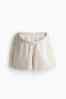 MAMA Before & After Linen-Blend Shorts