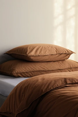 Washed Cotton Twin Duvet Cover Set