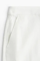 Pantalon large en lin mélangé