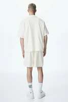 Chemise ample en filet avec col cubain